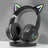 Cat'S Ears Headset RGB Light Smile Face TWS Headset Gradient New Headphone Pink Little Girl Earphone Gift Suitable for Any Phone